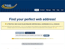 Tablet Screenshot of domainrocket.com